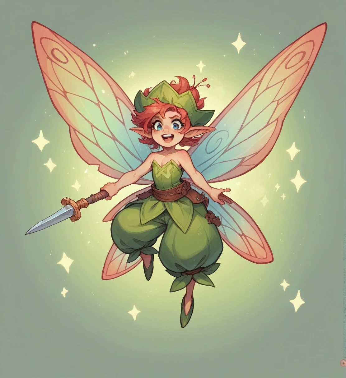 Logo design for a entertain pment company called “Pirates and Fairies” please inlude pirate swords and fairy wings. 
