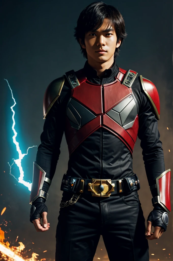 A young man meets a Kamen Rider belt. He wears the Kamen Rider belt and fights with demons from another dimension.