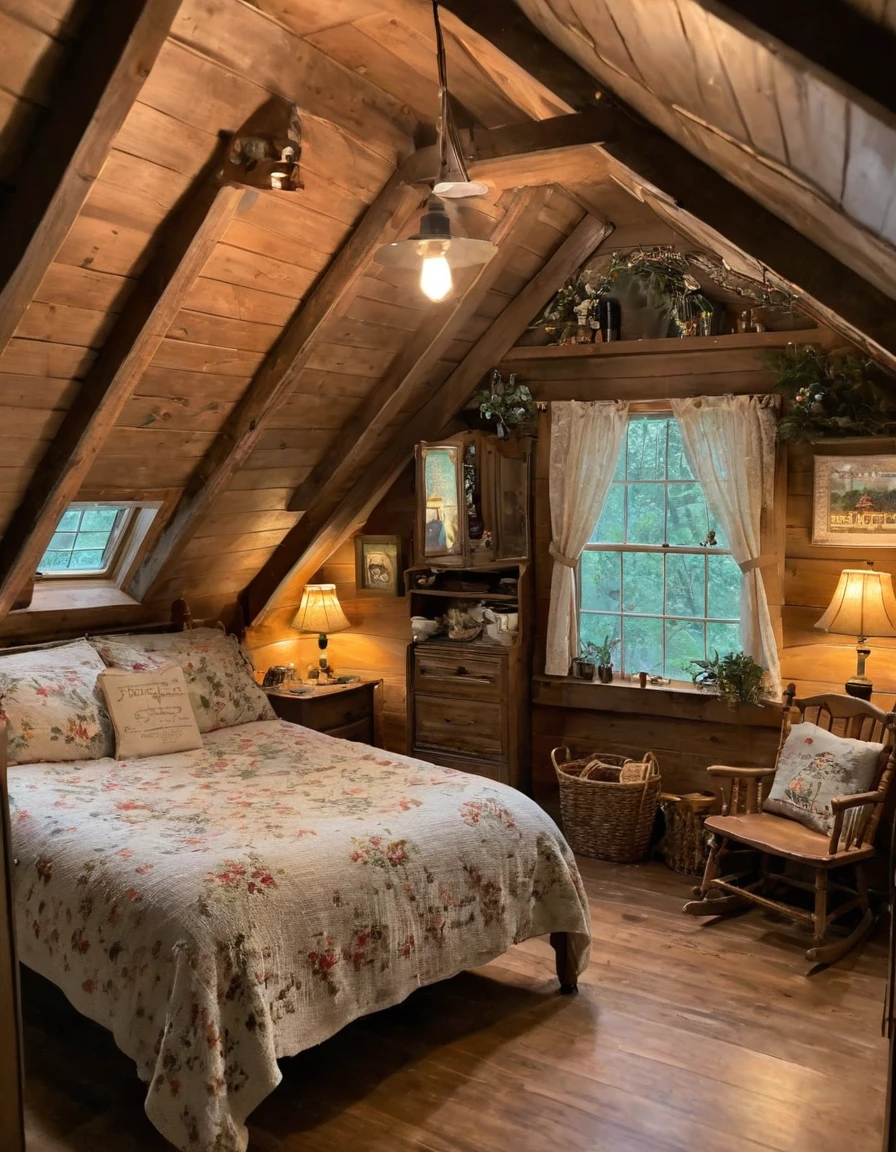 bedroom with room, cozy room, cozy treehouse bedroom, small bedroom, cozy place, cozy bed, cottagecore hippie, thomas kinkade. cute cozy room, in an attic, cottagecore, cozy and peaceful atmosphere, pleasant cozy atmosphere, cottagecore!!, cabin in the woods