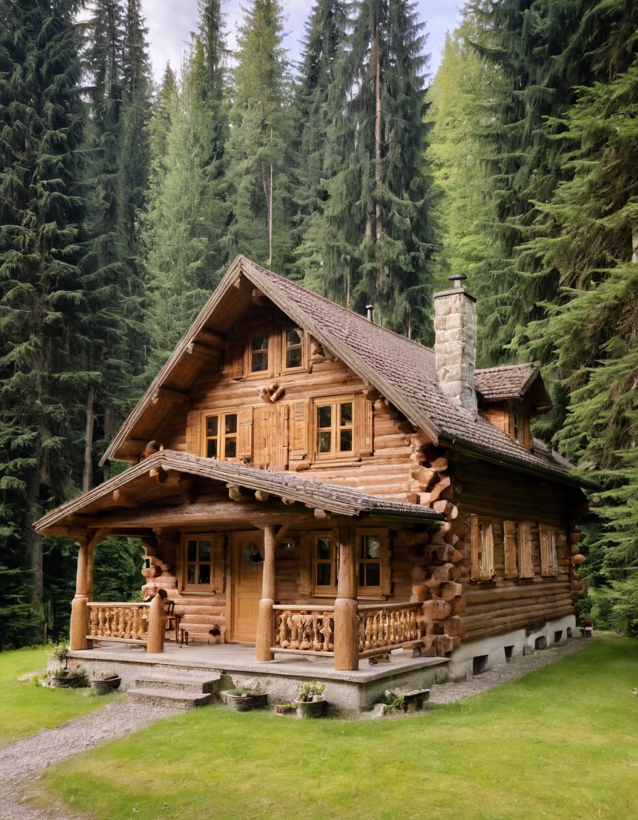 a close up of a small cabin with a porch and a porch, log cabin, wooden cottage, cottagecore, cabin in the woods, log homes, cottagecore!!, peaceful wooden mansion, wooden house, cottage in the woods, old cabin, log cabin beneath the alps, luxurious wooden cottage, cabin, cottage in the forest