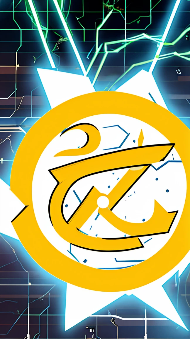Symbol of electricity combined with an arrow, the nacc below shows