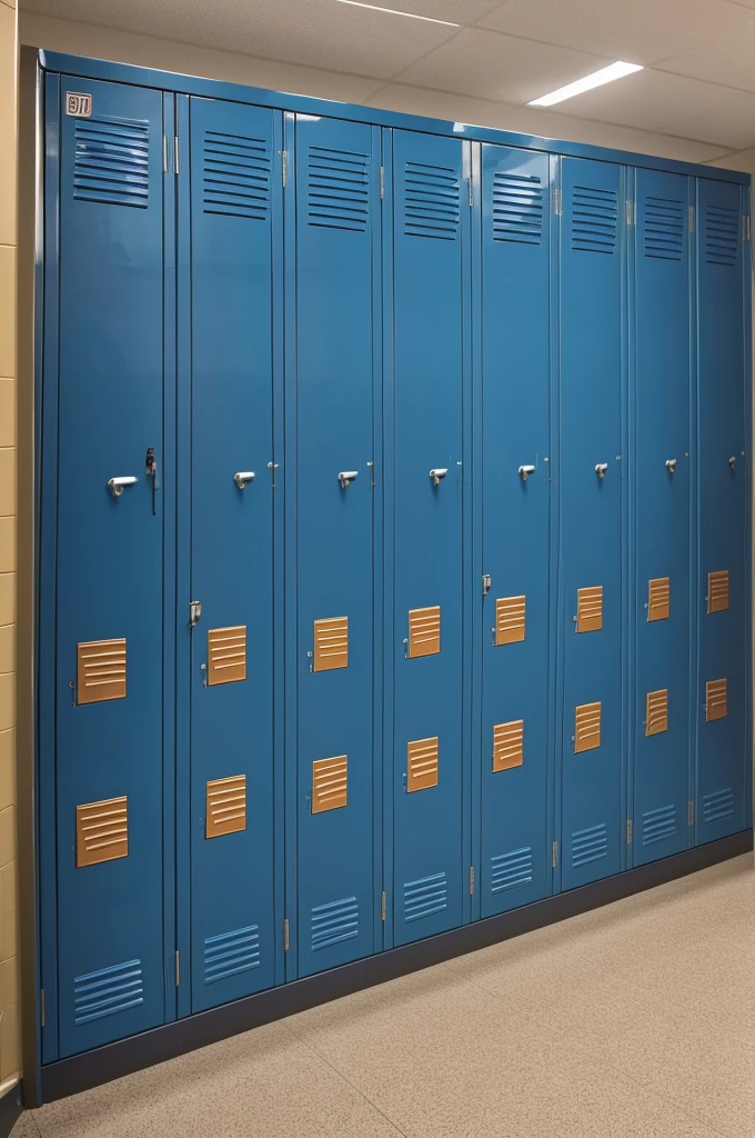 Locker room , with lockers broken into