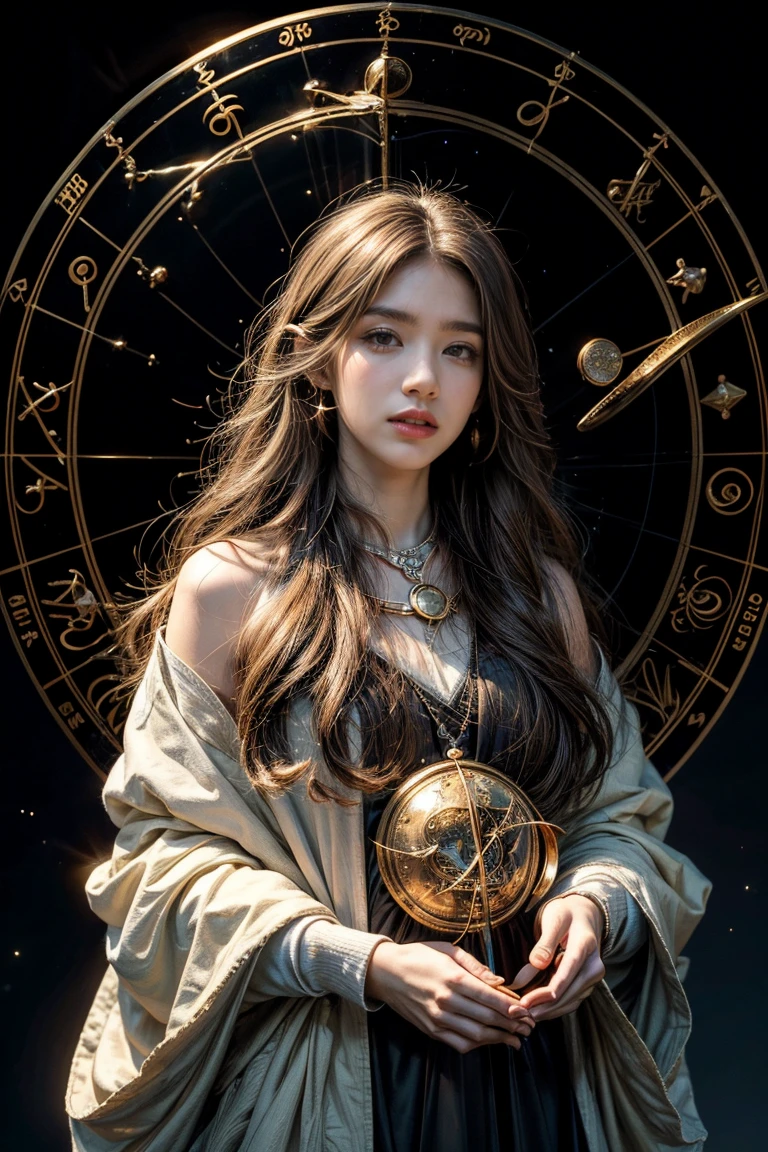 ((masterpiece, highest quality, Highest image quality, High resolution, photorealistic, Raw photo, 8K)), ((Astrologer:1.5)), Names of constellations and zodiac signs, constellations, astrology, unknown constellations, geometry and astrology, constellations, constellation Libra, very accurate and detailed, Libra, accurate and detailed, accurate description, numerology, very accurate, with constellations, Pisces, magical emblem, star signs,