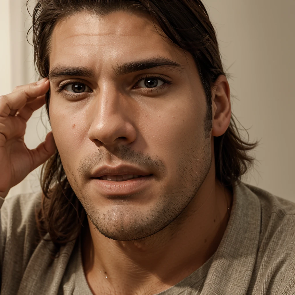 Face of a handsome man