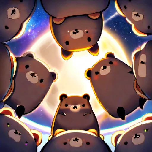 space Below Huddled Cute capybaras