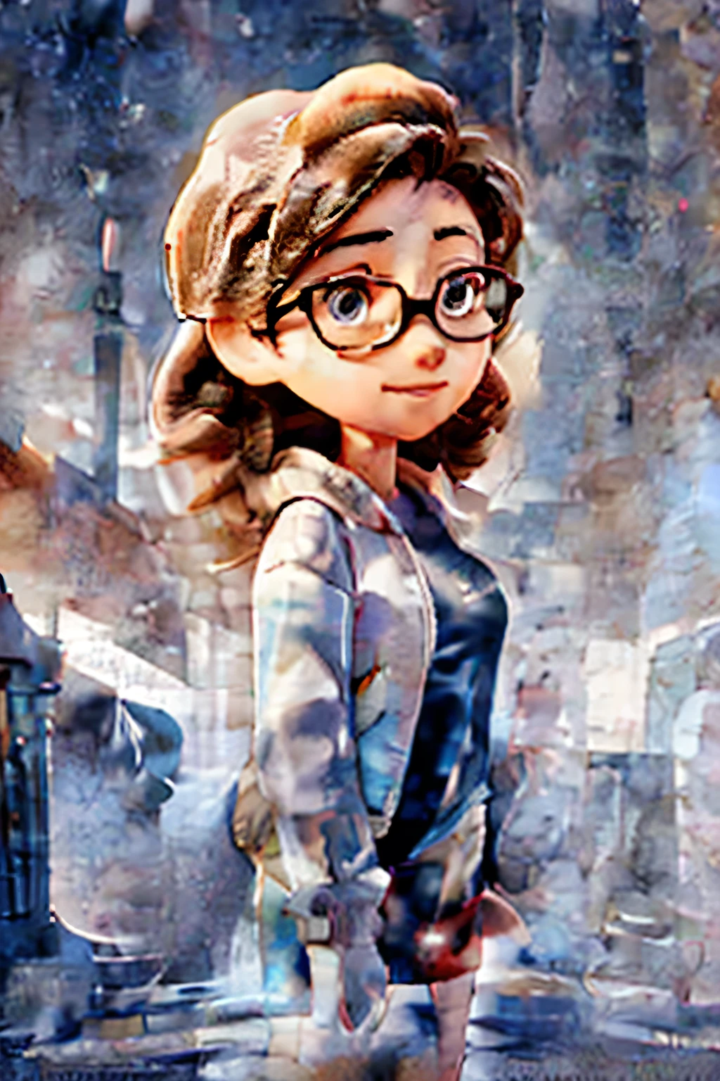 comics female teacher Glasses