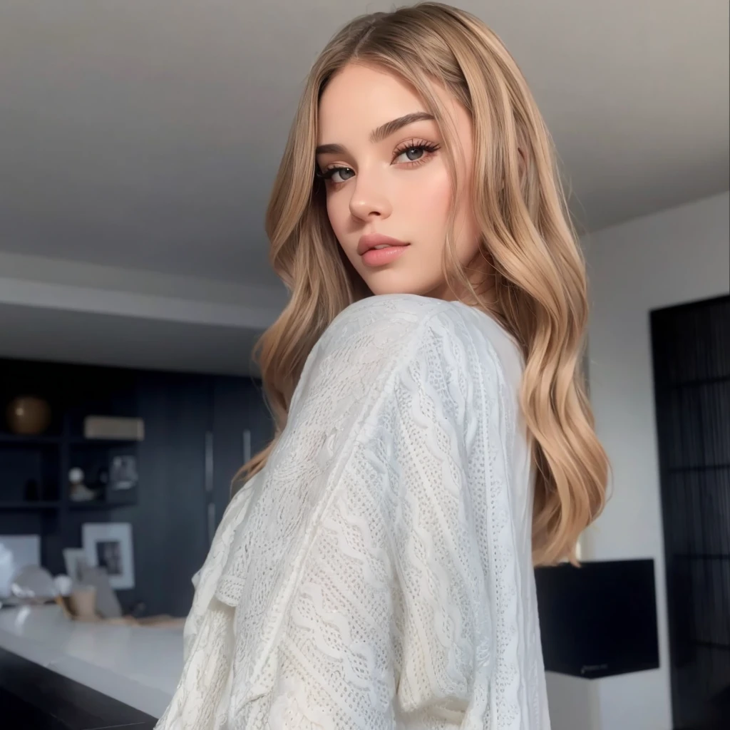 Beautiful girl with perfect lips and features.