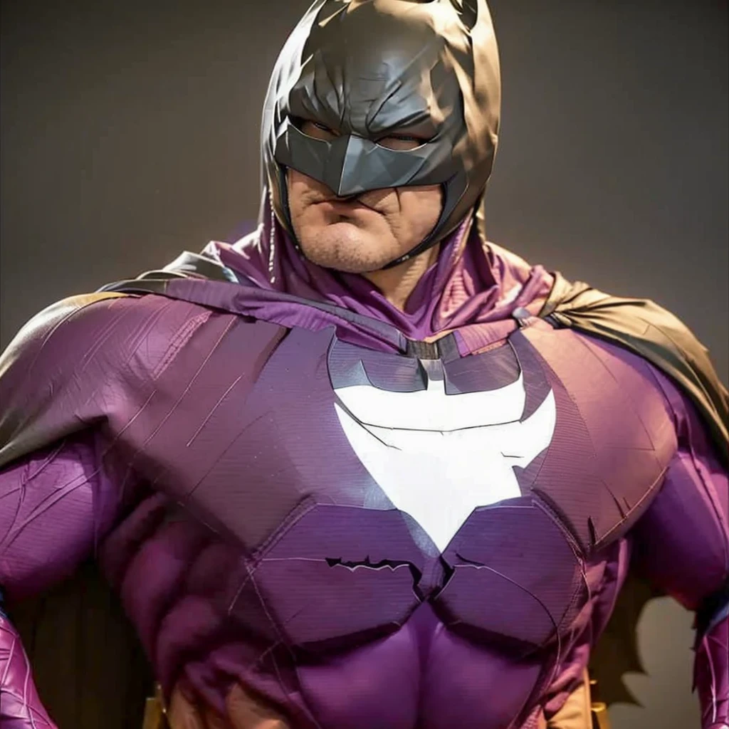 Kluangman. ((Mask like batman color biege)) Suit pink