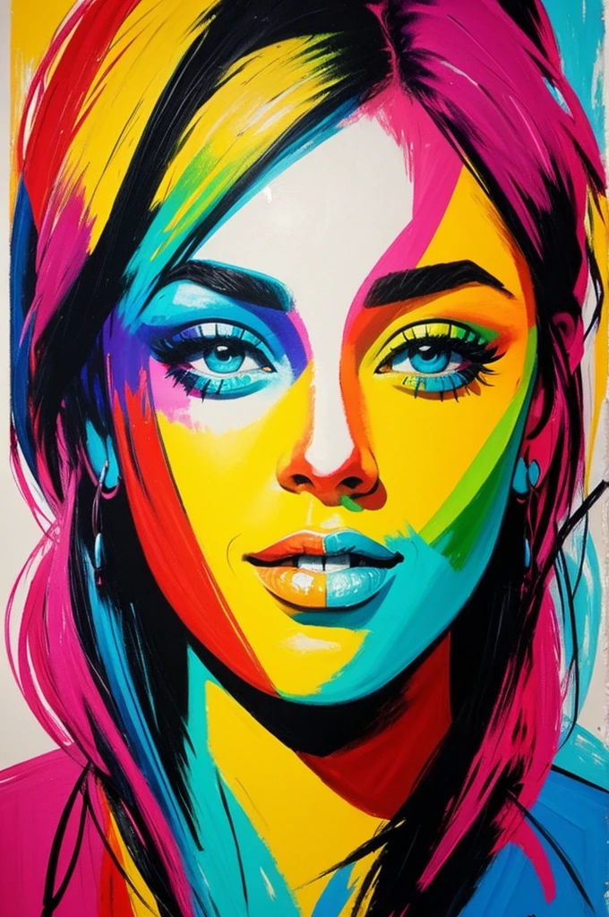 A highly sellable painting art pop style vibrant colors