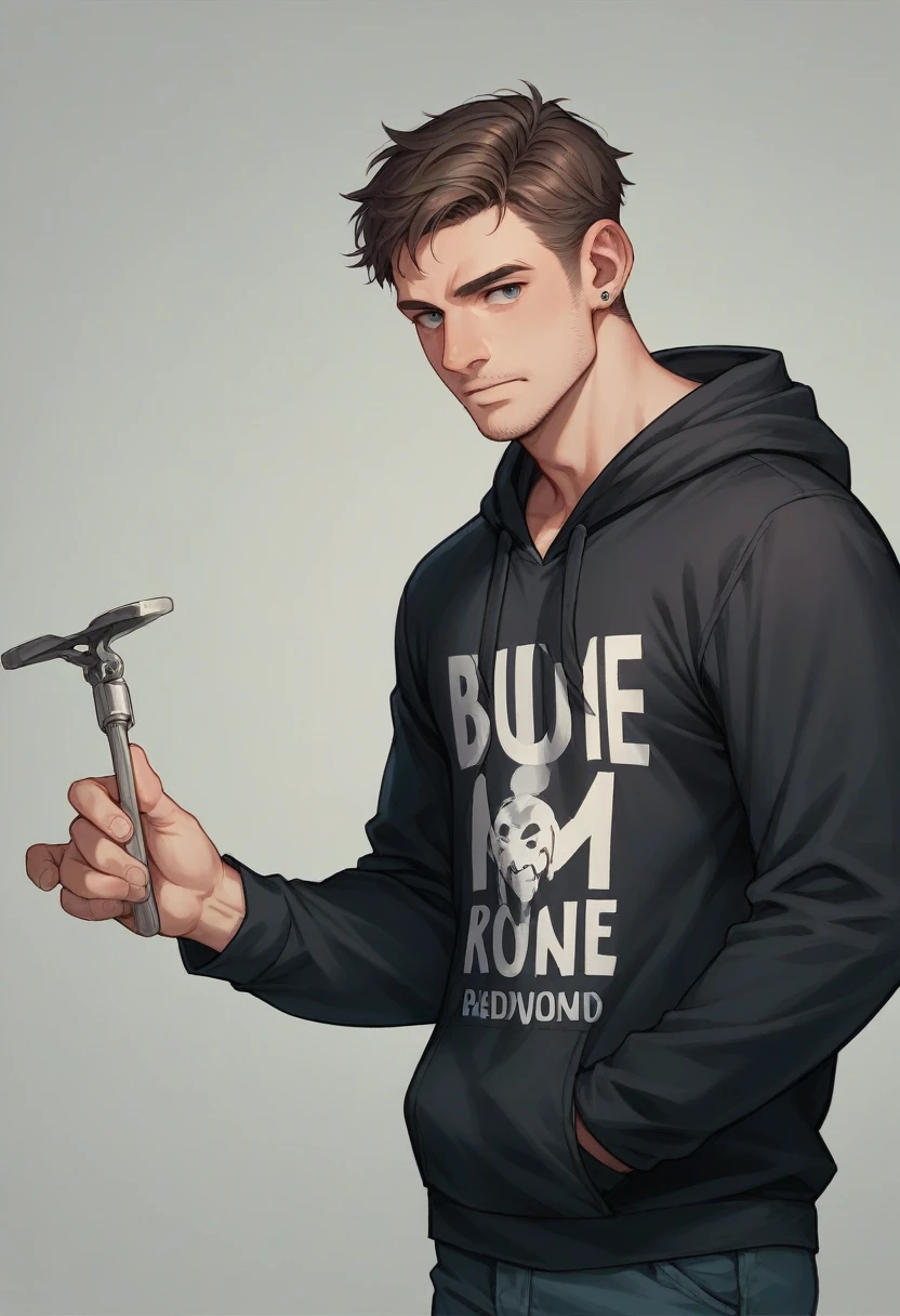 pop up name the t shirt "AWIE" 3D man black wear hoodie black and random blackground palestino