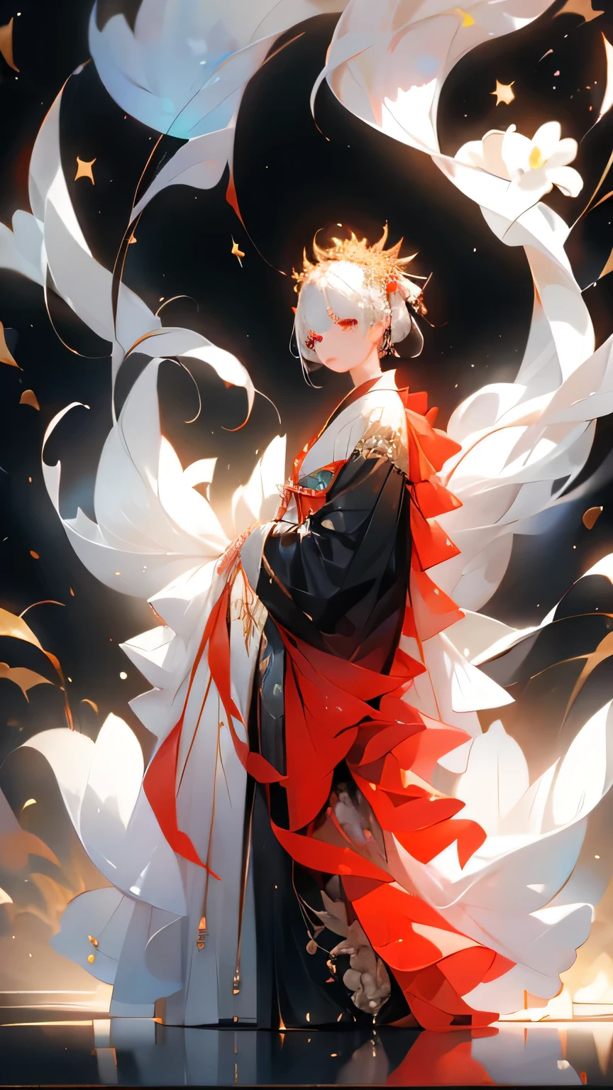 masterpiece、Boutique、Ultra HD,4K,official art,There is a broken light in the eyes,white hair,Golden Eyes,sunglasses,kimono.Detailed depiction of clothes,Detailed eye depiction,