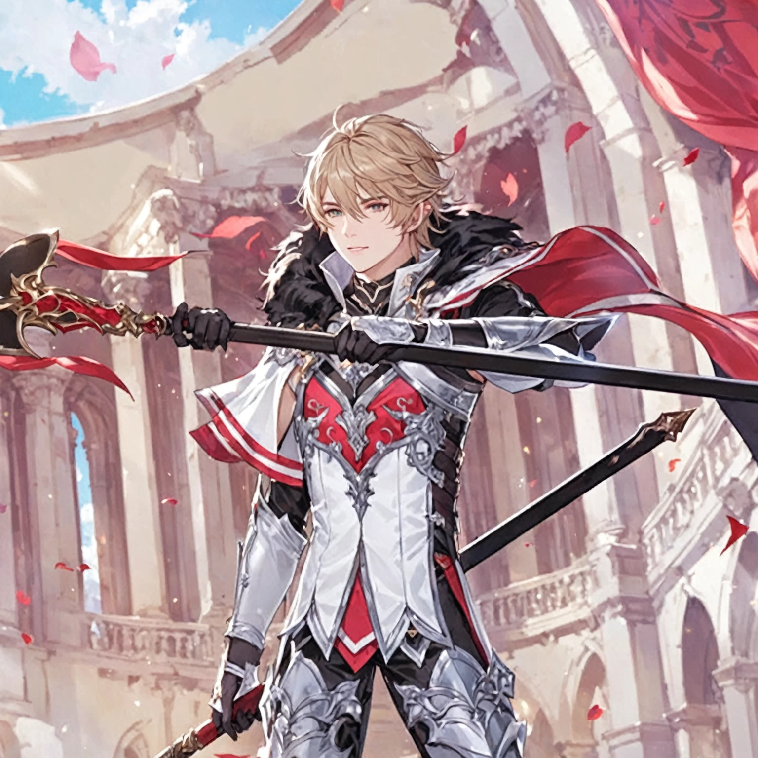 masterpiece, best quality, good quality, Fantasy aesthetics, Highly detailed, shadowverse style, male, elf