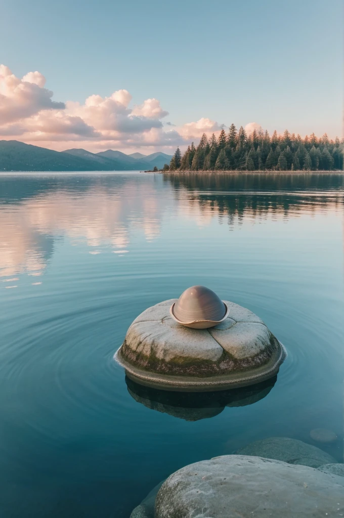 A brain with a pause button surrounded by clam peaceful scenery most attractive thumbnail for YouTube video