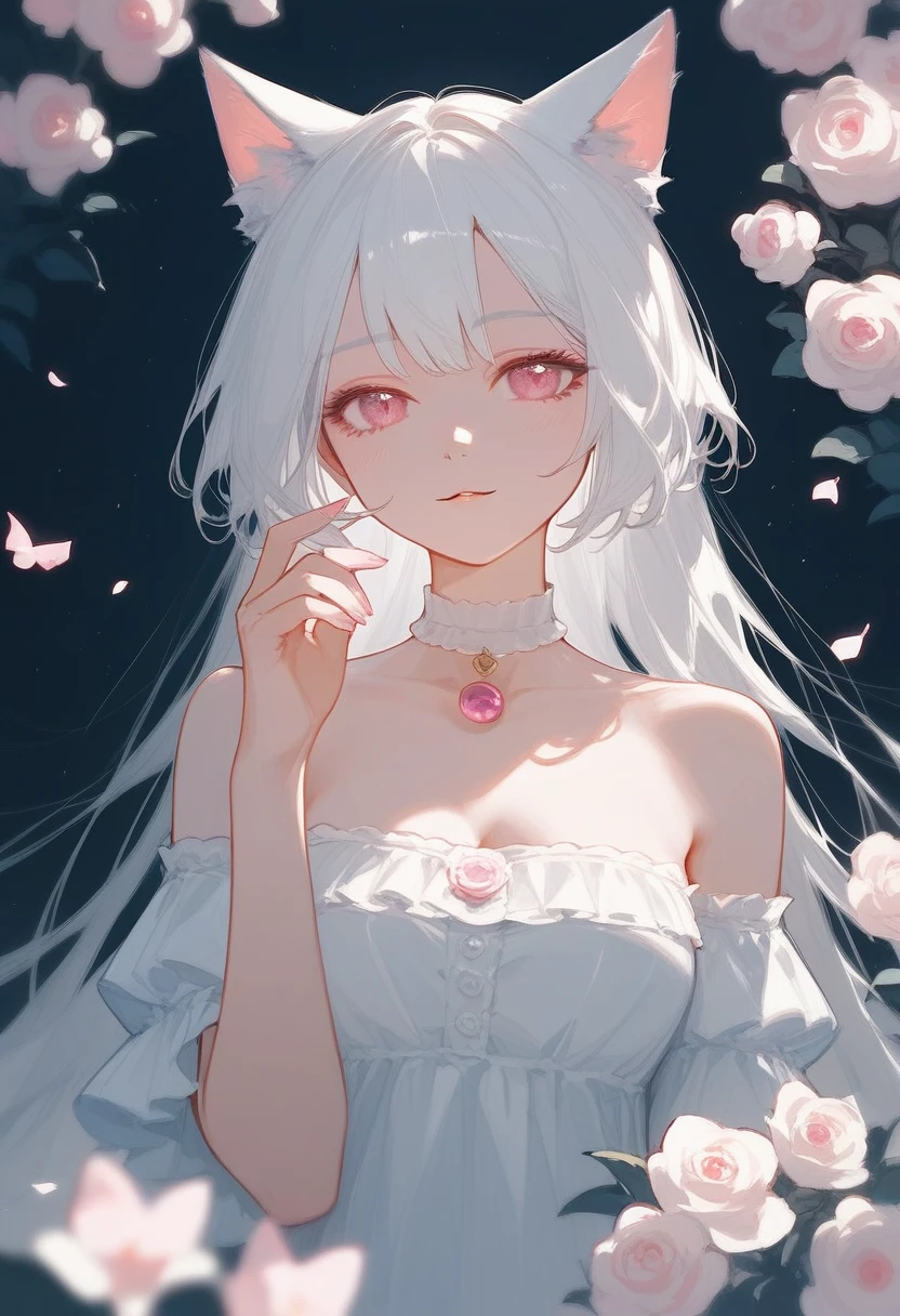 (score_9,score_8_consolation,score_7_consolation),1 woman,cat girl,white hair,pink eyes,cat ears,cat tail,,beautiful_face,hand turned into a cat's paw, exposed chest, exposed nipples, exposed pussy, Love juice coming out of pussy, Love juice pooled on the floor, snood, The imprint of sex slavery on the womb., Heart eyes, Open mouth, deep blush, tear, blank expression without focus, Bodysuit with a lot of exposure