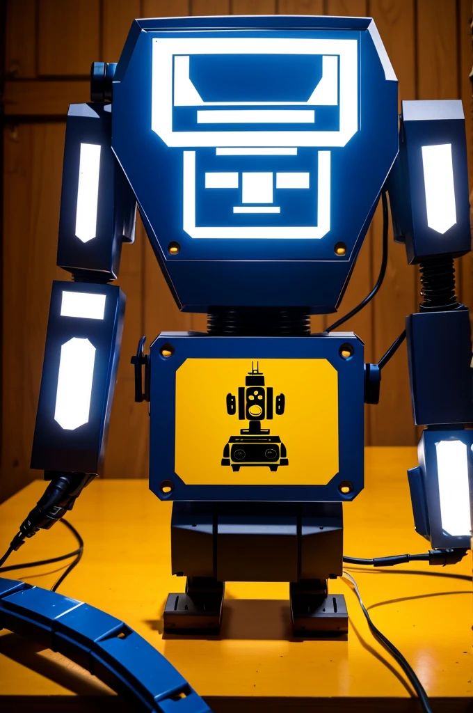 Create a logo, of a robot with the text DIY ELECTRONICS