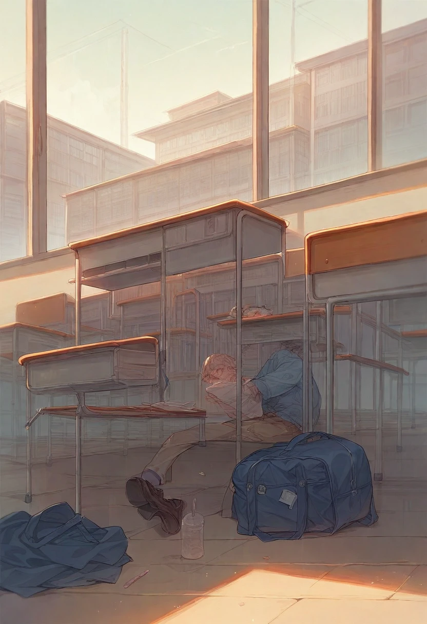 les gens passent devant un grand panneau Goldange indiquant le butin, school, private school, school courtyard, japanese high school, Private entrance to the academy, focused on'Singaporean aesthetic, schools, high school, Pris to l'Time of'Gold, art school, fzd school of design, full force, full force, wires, Modern technology building, barbizon school