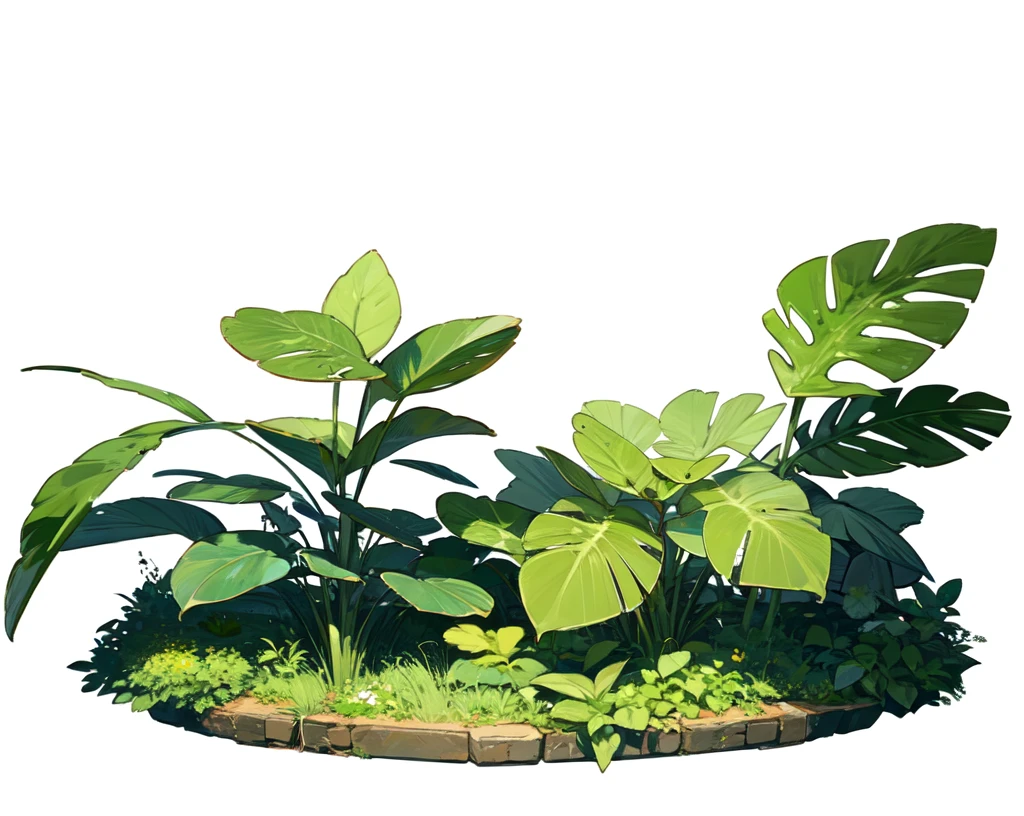 plant、White background、foot、