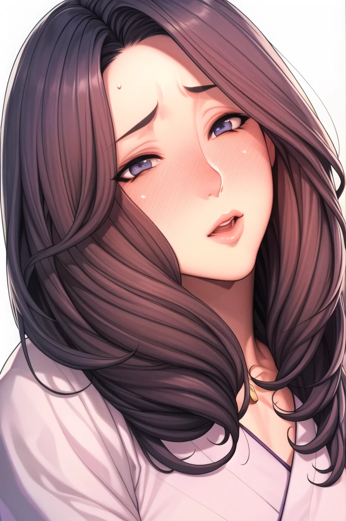 Simple white Background,
Dynamic pose,Upright immobile posture,full body, 
white_kimono,length sleeves, Wide sleeves, 
purple_hair, length_hair, hair_Pulled_return,Broke up_lips,purple_eye, single_Braiding,
1 Girl, 20-year-old,young woman,beautiful length legs,beautiful body,
beautiful Nose,beautiful character design, perfect eye, perfect face,expressive eye,Perfect balance,
View your viewers,(Focus on her face),Mouth closed, (Innocent_big_eye:1.0),(Light_笑face:0.3),
Official Art,非常に詳細な CG ユニティ 8K 壁紙, Perfect lighting,colorful, bright_front_face_Lighting,white skin,
(masterpiece:1.0),(Highest_quality:1.0), 超High resolution,4K,Super detailed,
photograph, 8K, High resolution, High resolution, Absurd:1.2, 400 for Kodak Port, Film Grain, blurry returnground, Bokeh:1.2, Lens flare, (Vibrant_color:1.2),プロのphotograph,
(beautiful,big_chest:1.4), (beautiful_face:1.5),(narrow_Waist),