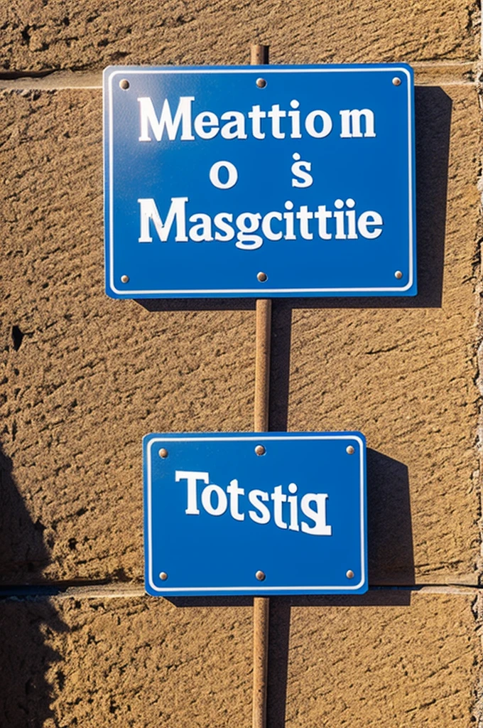 A FANCY SIGN,AND THE WORD ON THS SIGN IS "MAGNIFITIC"