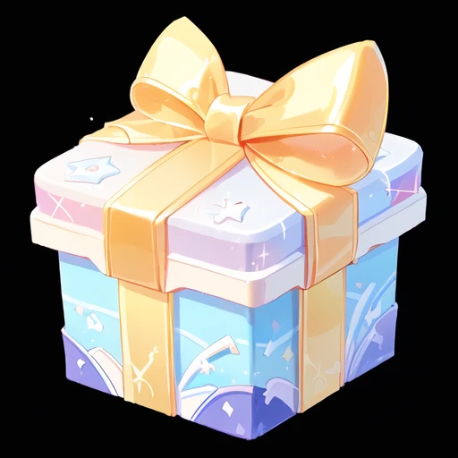 There is a small gift box，Summer theme，Waves，spray, Ribbons，blue，Purple，，red，3d icons for mobile games, Game assets, Stylized game icons, Game Icon Assets, Loot Boxes, video game item, Gift, mobile Game assets, Magic Items, Fantasy game spell icons, Object Art, magically glowing, isometric Game assets, Written byKanbun Master,