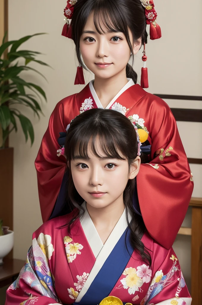 ((Highest quality)), ((masterpiece)), (detailed), Japanese, Commemorative photo