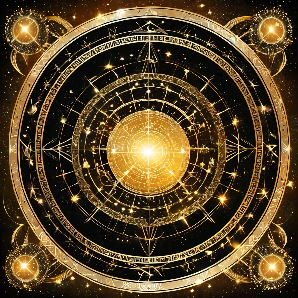 Sacred geometry, horoscope circle shining, Signs of the zodiac, Astrologer, tarot card,