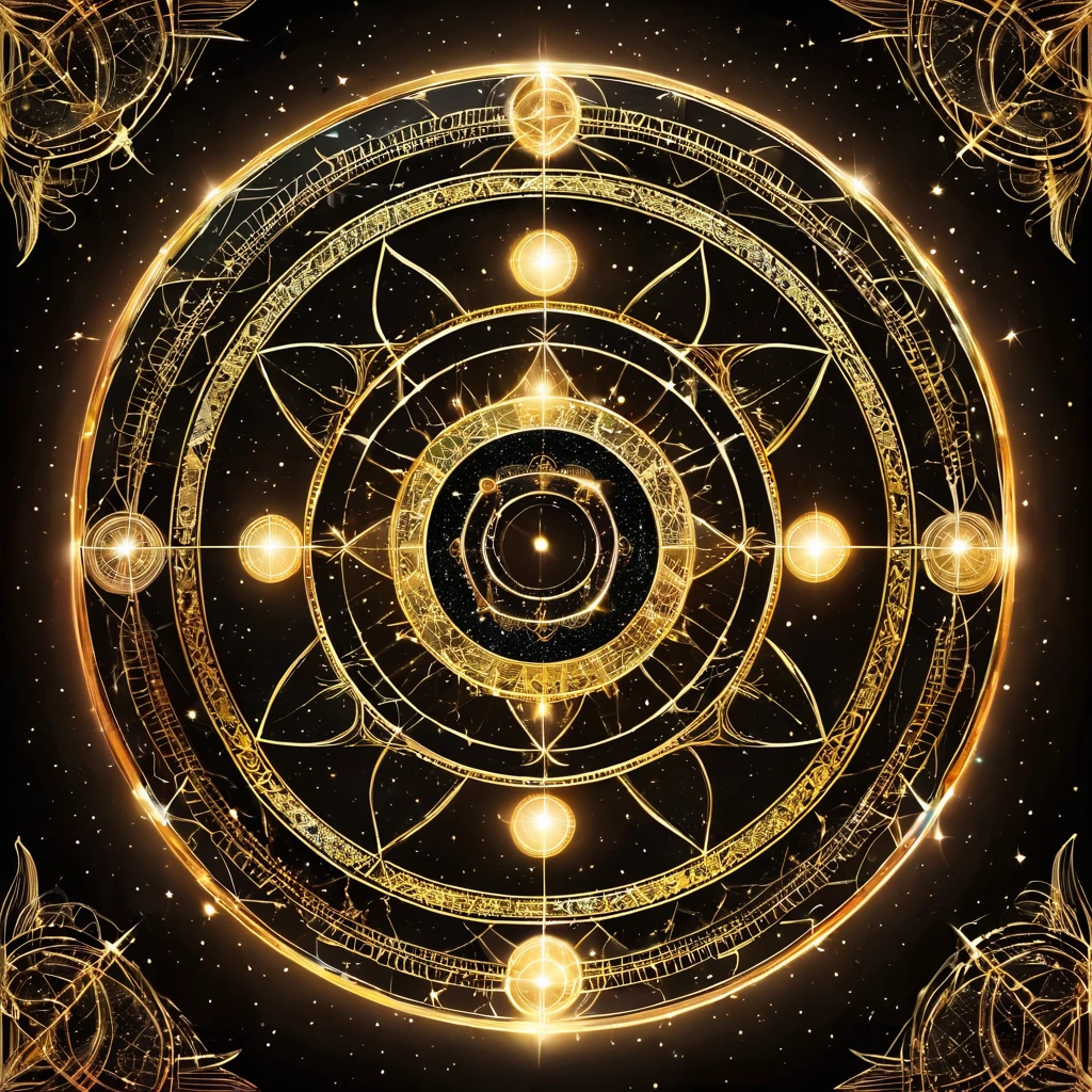 Sacred geometry, horoscope circle shining, Signs of the zodiac, Astrologer, tarot card,