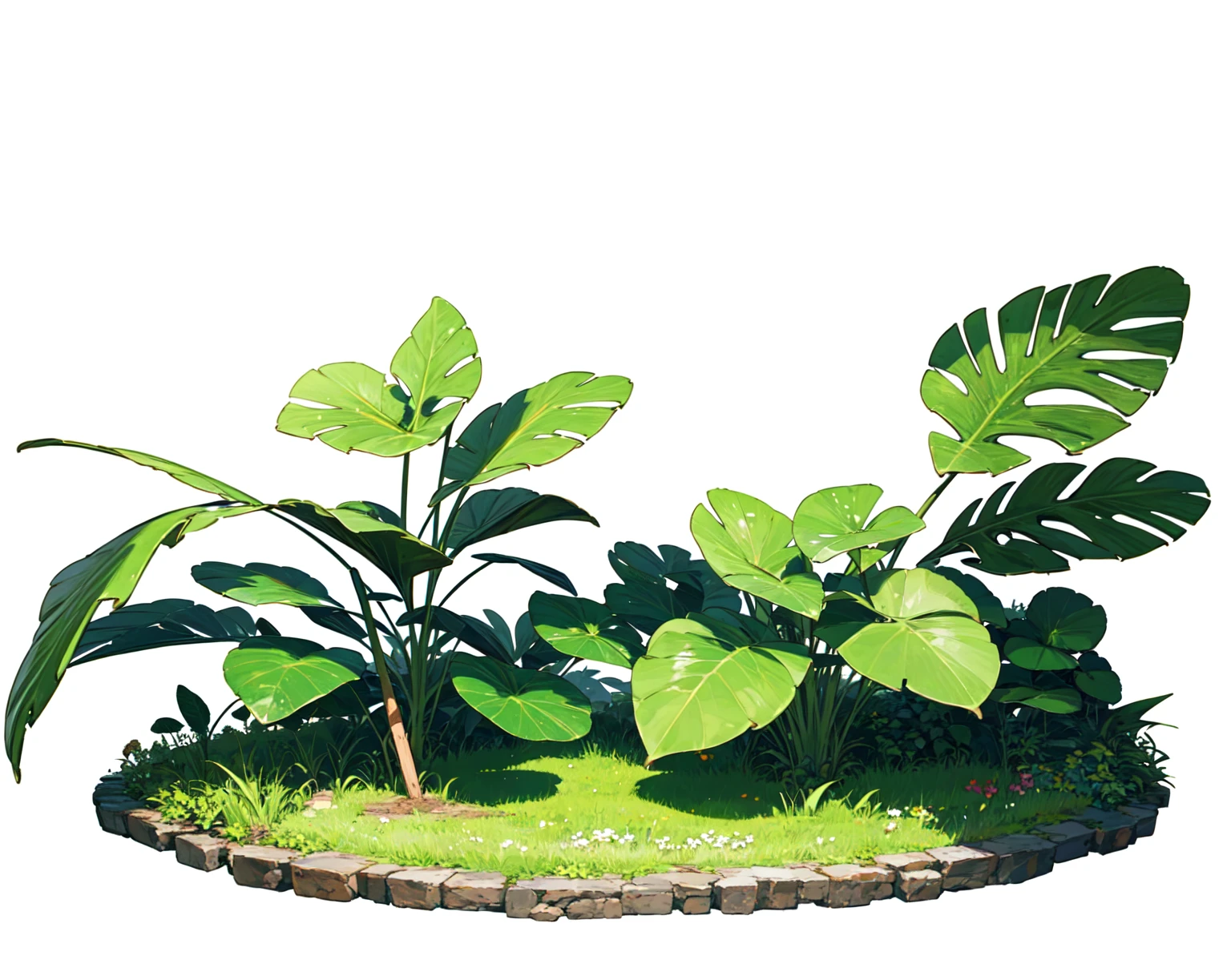 plant、White background、foot、