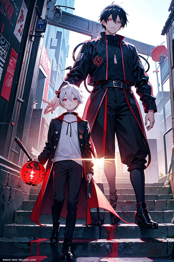 generate me a manga cover related to demons and the modern world