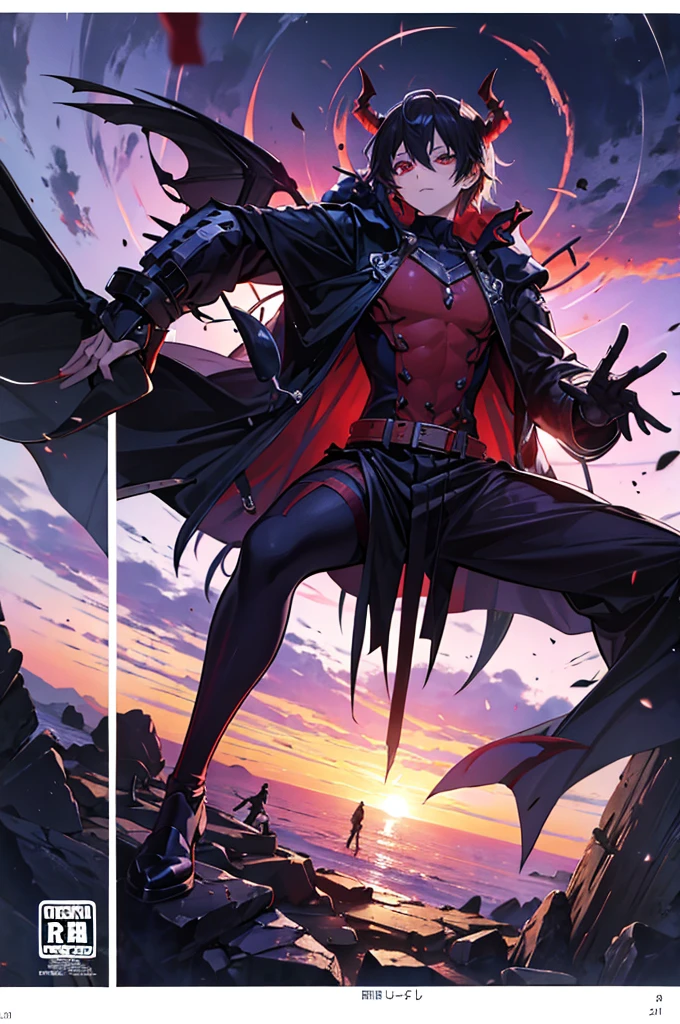generate me a manga cover related to demons and the modern world