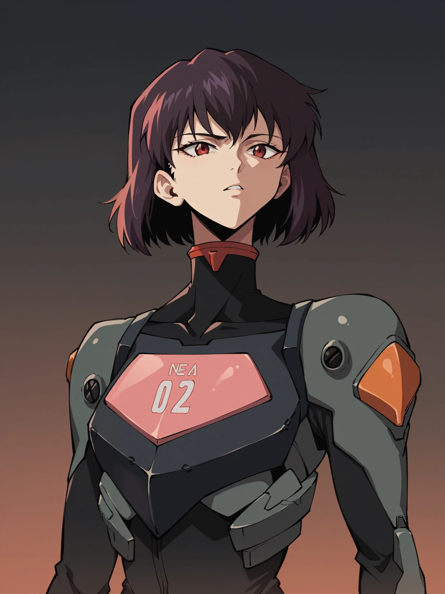 anime girl with a pink light on her chest, inspired by Neon Genesis Evangelion and ghost in the shell, modern mecha anime, anime girl of the future, krenz cushart and artem demura, mecha anime, modern sci-fi anime, by Krenz Cushart