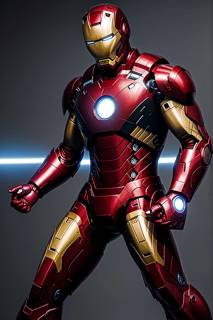 iron man, negro, Red stripes