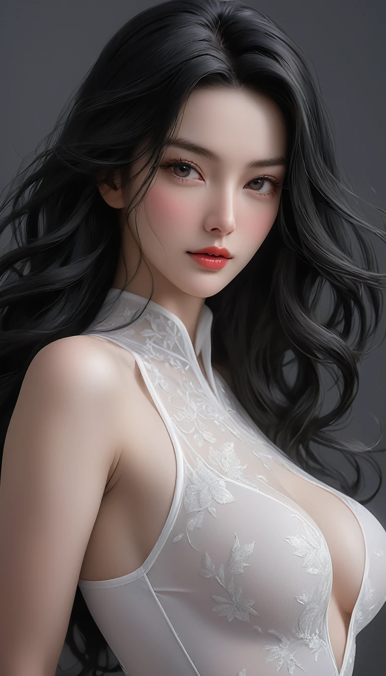 Random posture, 1girl, seduce, beautiful breasts, lips, realistic, photo_\(medium\), solo, (masterpiece), (photorealistic: 1.3), ultra-detailed, (highly detailed skin: 1.2), (best quality: 1.0), (ultra highres: 1.0), (ulzzang-6500:0.3), beautiful and clear eyes, delicate necklace, sun, (beautiful detailed makeup), (sexually aroused heavy breathing blushing: 1.0), (soft bloom brightness: 0.5), mix4