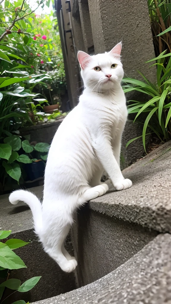 white cat anggora　
