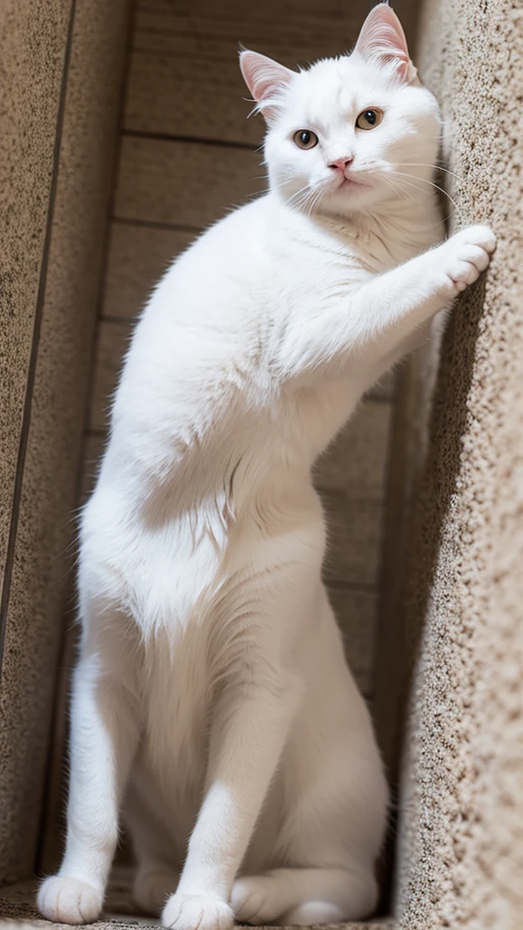 white cat anggora