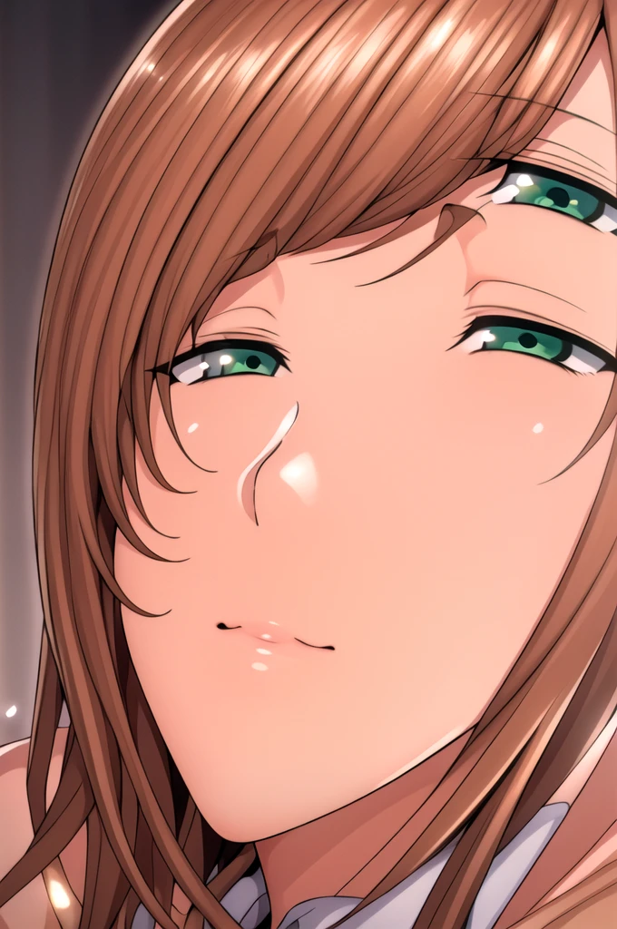 シンプルなwhiteい背景, Dynamic pose,(Focus on her face), Upright immobile posture, (pink_The oath taker_Jacket),(black_Pleats_skirt:1.1), red_bow tie, white_shirt,length_sleeve, 茶color_hair,green_eye,length_hair,前hair, 1 Girl, 20-year-old,young woman,beautiful length legs,beautiful body, beautiful Nose,beautiful character design, perfect eye, perfect face,expressive eye,Perfect balance, View your viewers,Mouth closed, (Innocent_big_eye:1.3),(Light_笑face:0.7), Official Art,非常に詳細な CG ユニティ 8K 壁紙, Perfect lighting,colorful, bright_front_face_Lighting,Shiny skin, (masterpiece:1.0),(Highest_quality:1.0), 超High resolution,4K,Super detailed, photograph, 8K, High resolution, High resolution, Absurd:1.2, 400 for Kodak Port, Film Grain, Blurred Background, Bokeh:1.2, Lens flare, (Vibrant_color:1.2),プロのphotograph, (beautiful,big_chest:1.2), (beautiful_face:1.5),(narrow_Waist),