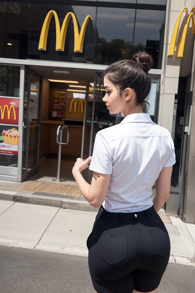McDonalds employee gives the ass