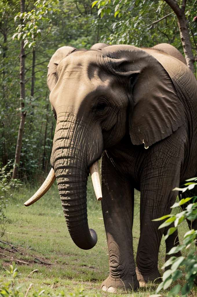 beautiful elephant in nature
