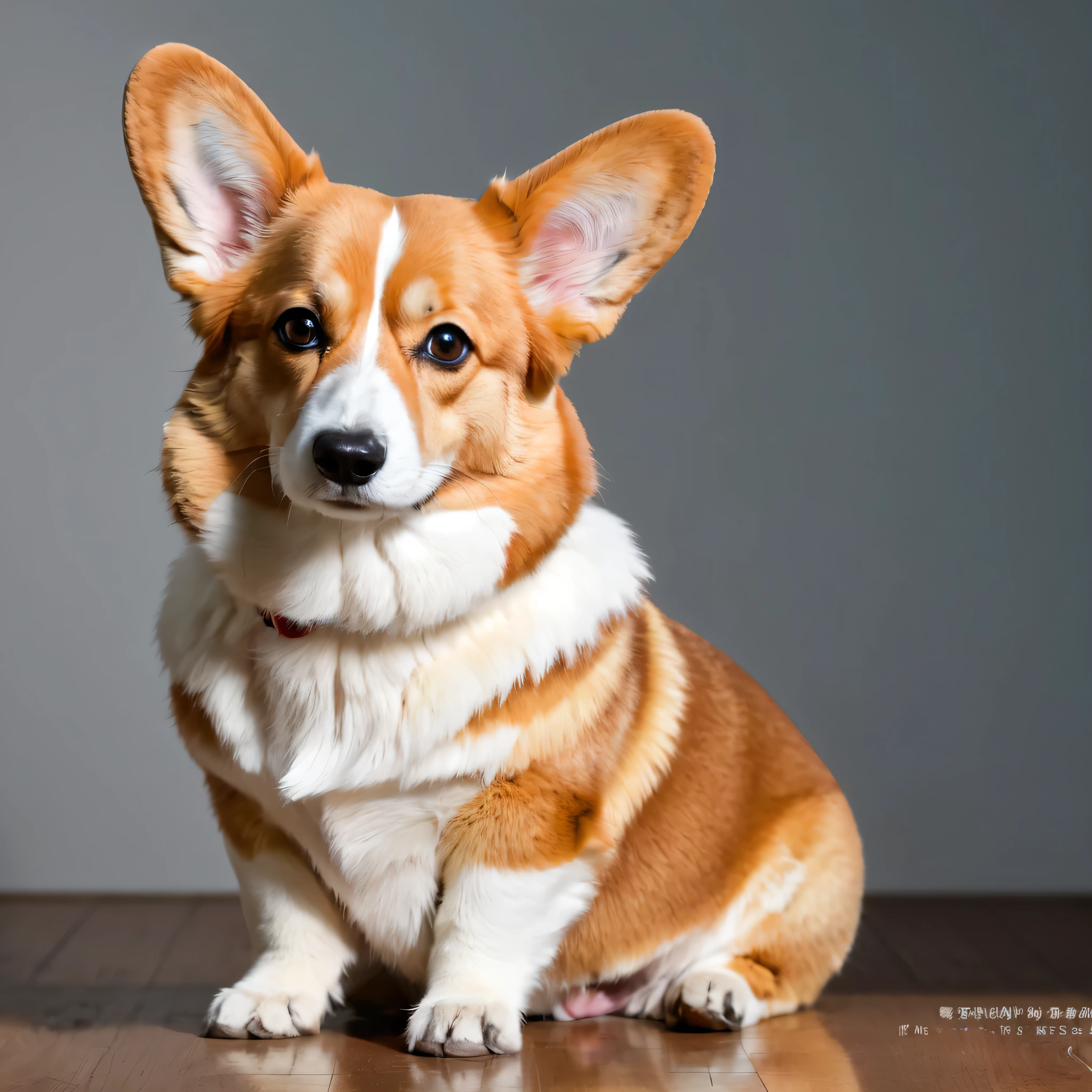 Pembroke Welsh Corgi、One、Facing forward and looking at the camera、sit down