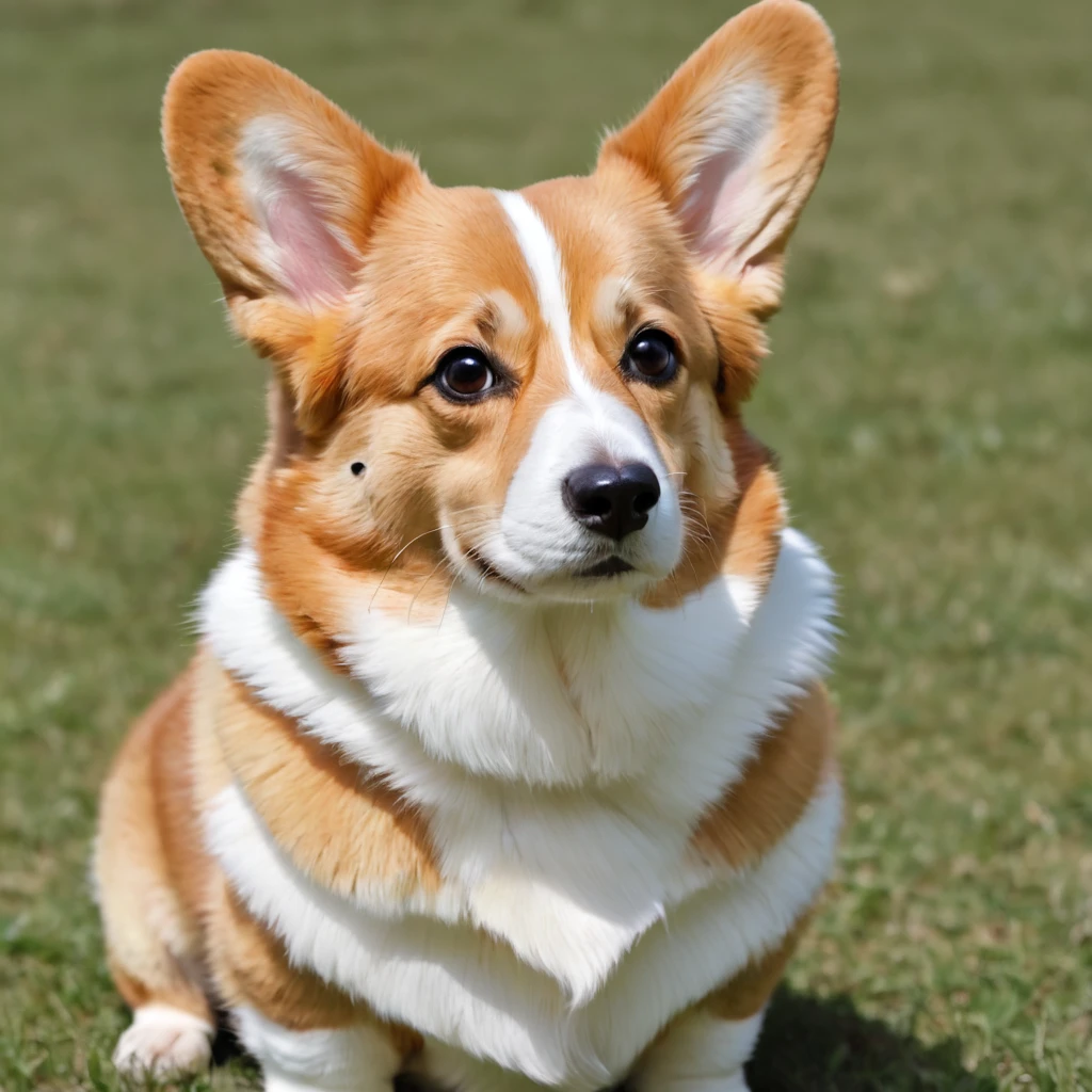 Pembroke Welsh Corgi、One、Facing forward and looking at the camera、sit down