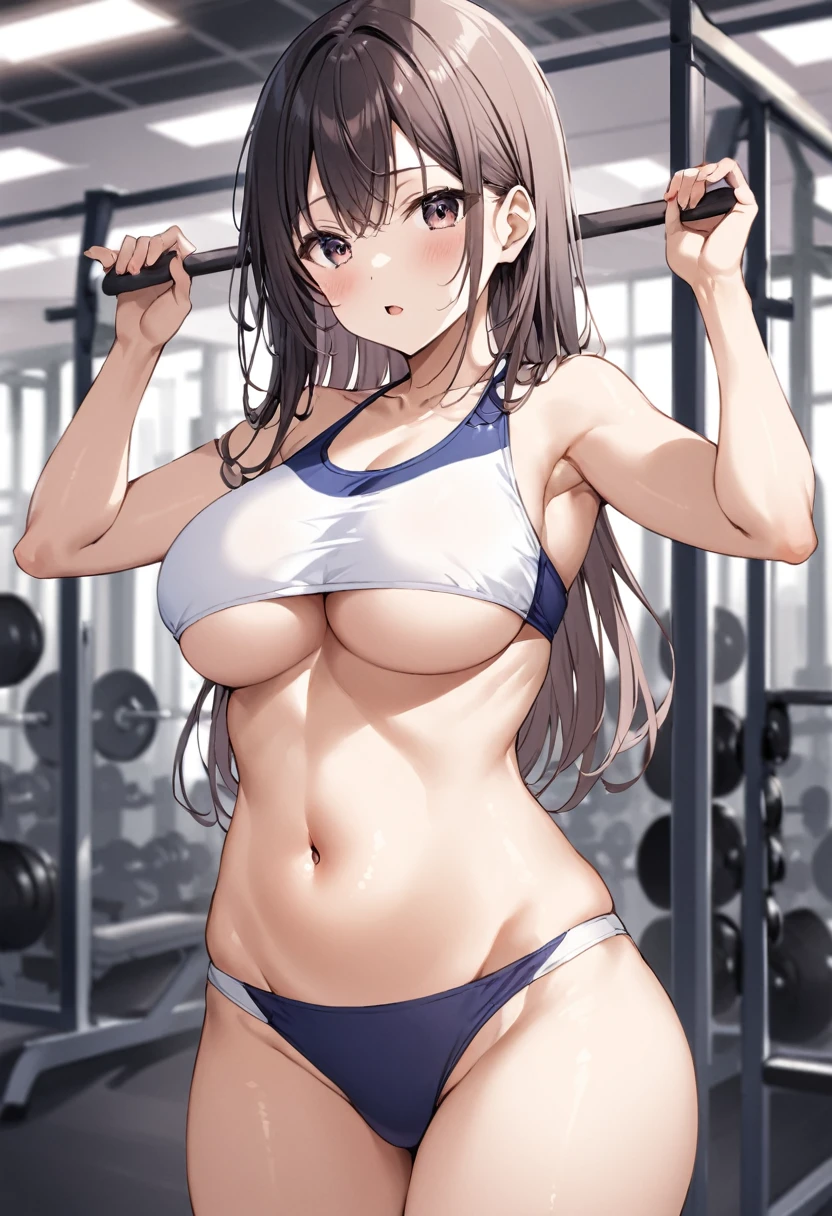 Groin、Belly button、Underboob、pose、Gym、Swimwear