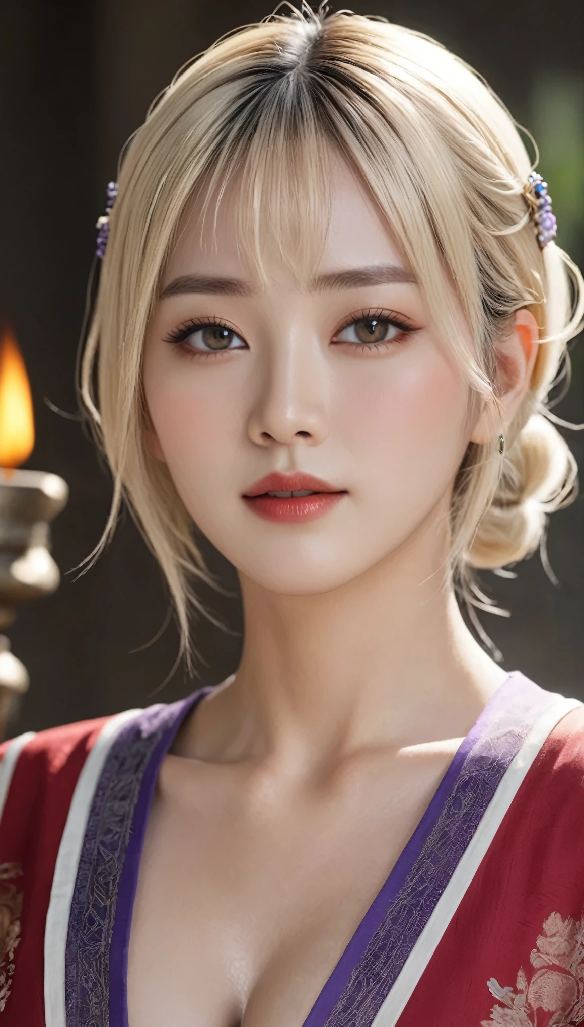 (Ultra-realistic)、Ancient Priestess、のFemale Shaman、
Scalability beauty High resolution High resolution Realistic short hair blonde、 blondeの女性、Mature Woman、Middle-aged women、((Big big))、Detailed skin texture、超High resolution、Realistic、Voluptuous figure、Laughter、中年のbeauty、Beautiful expression、Exquisite red and black areola 、Small purple eyelids、長いblondeの髪、Kamimei、非常に繊細でDetailed skin texture、35Female Shaman、{(Ancient ornate and luxurious temple)、(Many torches are burning)}、Ancient Priestess、Big cleavage、Deep neckline、Big Red Lips、(colorful, Glamorous clothes and luxurious accessories)、I have a gorgeous platinum cane、