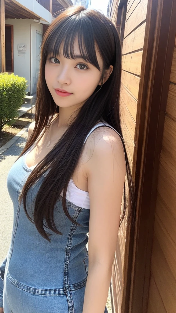 (Highly detailed CG Unity 8k wallpaper)、(masterpiece)、(Highest quality)、(Super detailed)、(Best illustrations)、(Best Shadow)、Ultra-high resolution、(Real、Photorealistic:1.2)、(Kyoko Otonashi of the Reiwa Era:1.4)、(Long hair with bangs that fall on the forehead:1.4)、(Nice body:1.2)、(Wear trainers:1.2)、(Wear slim jeans:1.2)、(Headband:1.4)、(Old wooden apartment corridor:1.2)、In the background is an old wooden apartment building。The posture is relaxed、Using lighting and shadows、Emphasizing three-dimensionality and realism、Please express natural light reflection、Puffy eyes、Close-up、Cloudy soft light、(Upper Body:1.4)