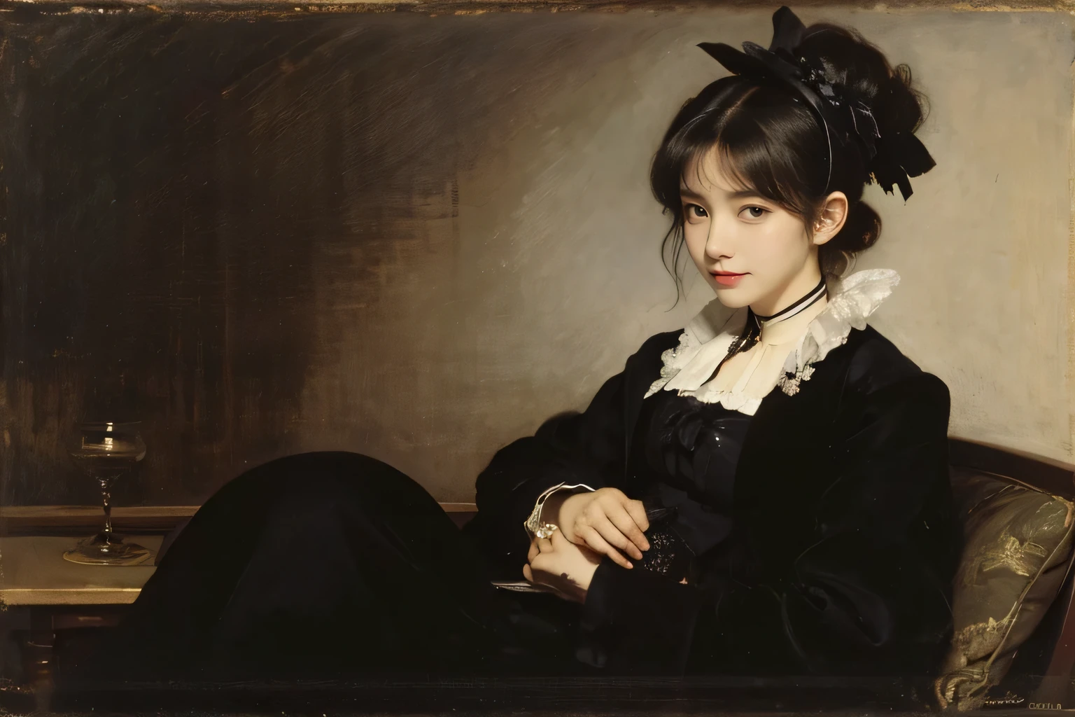 James Whistler's Nocturne., cute smile woman