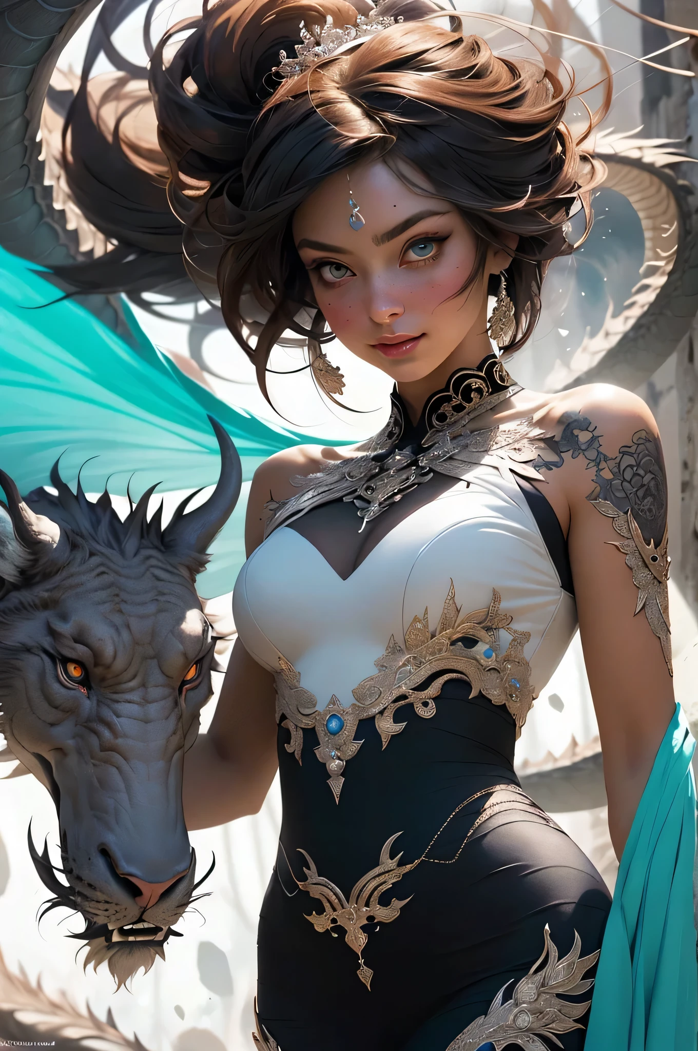 un avatar maya con tocado de plumas de quetzal, en una ciudad futurista, Anatomical illustration, Poster of mechanical drawings, grabado, alto detalle, illustration, cartel, DarkFantasy