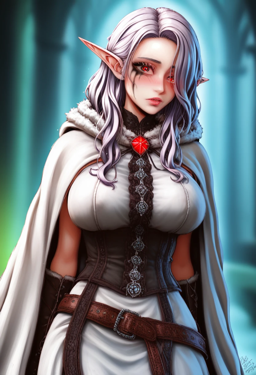 (best quality: 0.8), (best quality: 0.8), perfect anime illustration, close-up portrait of a beautiful woman walking around town very long purple hair huge breasts blush red eyes (((nsfw))) transparent white dress neon night city super detailed super detailed face bright eyes galaxy in eyes absurd 4k Full HD top on pixiv super well done red eyes download file huge areolas erect (love juice 1;4) absurdities (masterpiece, top quality, best quality, official art, beautiful and aesthetic:1.2), (1girl), extreme detailed, (fractal art:1.3), colorful, highest detailed, perfect face, HDR, (white cloak golden lines:1.2), striking visuals, (dynamic streaks, luminous trails:1.2), vibrant colors, it looks even more beautiful than immortal, colored contact lenses, blush, high detail, anime, romanticism, modern, gothic art, anime style, film lighting, ray tracing, motion rye, close-up, sony fe gm, uhd, high detail, top quality, 8k, clean fingers, well-formed fingers, mdnn, (sharp focus:1.2), portrait, attractive young woman, (beautiful face:1.1), detailed eyes, luscious lips, (eye makeup:1.2), (tight body:1.2). (morning sun lighting:1.2), depth of field, bokeh, 4K, HDR. by (James C. Christensen:1.2|Jeremy Lipking:1.1) a small gnome girl with pale skin, very long wavy silver hair covering one eye, bright blue anime-style eyes with long lashes, wearing a corset, white puffy long sleeved shirt, and puffy cloth pants, leather bound boots, set in a windy fantasy landscape, (best quality, 4k, 8k, highres, masterpiece :1.2),ultra-detailed,dungeons and dragons, long elf ears, detailed skin and cloth textures, cute detailed face, intricate details, extremely detailed, 1girl, dynamic pose with hair covering one eye, shy personality, puffy cloth pants with leather belt, detailed privateer outfit, detailed buccaneer outfit, pouch on belt, wearing ornate leather armor with fur trim, silver inlay detail, wearing fur trimmed boots, wearing fur trimmed gloves, short,