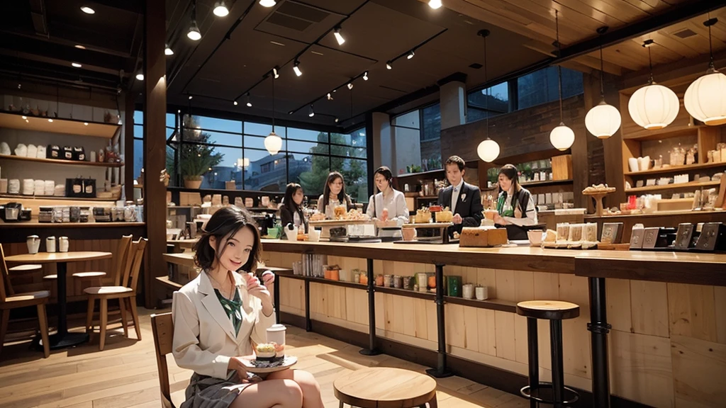 ((((((((夜の暗いInside the Starbucks store))))))))
((((((((The night view can be seen from the window))))))))
((((Warm indirect lighting or candlelight))))
8K、RAW Photos、Highest quality、Super detailed、Super Resolution、Ultra HD、8K壁紙、Amazing details
((A girl in a blazer uniform ((White blouse with formal collar, Blue Blazer,
Red Check Skirt, Red checkered ribbon on blouse)), Complete limbs, Full Finger, ))
(((((((Inside the Starbucks store、16-year-old high school girl)))))))、((((((Sit down and eat cake、Drink coffee、smile))))))、((Heart Necklace))
((((A crowded store))))
Modern interior:The chic design of the furniture and interior is arranged.、Creating a sophisticated space。
Soothing music:Relaxing jazz and acoustic background music、Enhances the mood at night。
Comfortable seats:Cushioned sofas and armchairs are provided.、You can stay comfortable even for long periods of time.。
Warm colours:Brown or beige、Warm colors such as deep green are used.、Creates a calm atmosphere。
Large windows:外の夜景を楽しめるLarge windowsがあり、It blends in with the city's nightscape.。
Green Interior:Potted plants are appropriately placed、Creates a natural and relaxing atmosphere。
artwork:Artworks and photographs by local artists are on display.、Enhances the atmosphere in the store。
Fragrance production:Coffee and cinnamon、The aroma of vanilla fills the store、Increases comfort。
Open Kitchen:バリスタの仕事が見えるOpen Kitchenがあり、You can also enjoy the work scenery.。
Unique Decoration:The decorations are themed according to the season.。
Community Table:A large table is installed.、You can also enjoy interacting with other guests.。
Private room space:There are private rooms and partitions to ensure privacy.、Ideal for those who want a quiet stay。
High-quality tableware:Stylish cups and plates are used、Enhances the appeal of your drinks and food。
Display Area:Coffee beans, mugs and other related products are displayed tastefully.。
Eco-friendly initiatives:Eco-friendly materials and recycling programs are implemented。
Friendly staff:Warm and friendly customer service、Increases in-store comfort。
Seasonal Menu:Seasonal special drinks and food are offered.、There's always something new to enjoy。
Acoustic Live:Occasional live performances and events、Create a special evening atmosphere。
8K、RAW Photos、Highest quality、masterpiece:1.2、Super detailed、Super Resolution、Ultra HD、8K壁紙、Amazing details、Photorealistic:1.4、Having fun by the water、Full Body Shot、Full body photo、High-resolution RAW color photos、Professional photos、A scene full of emotion、Very detailed and beautiful、Ultra HD、8K壁紙、Amazing details、Huge file sizes、Highly detailed beautiful girls、Highly detailed face Highly detailed eyes、Extremely realistic skin、 Highly detailed fingers, Highly detailed nose, Highly detailed mouth, Perfect Anatomy, Highly detailed background, Highly detailed clothing, Teen, cute女の子, Famous Japanese Idols, cute, Realistic body, Slender, White skin, Glowing Skin, Slim body, Realistic Face, Delicate eyes, double eyelid,