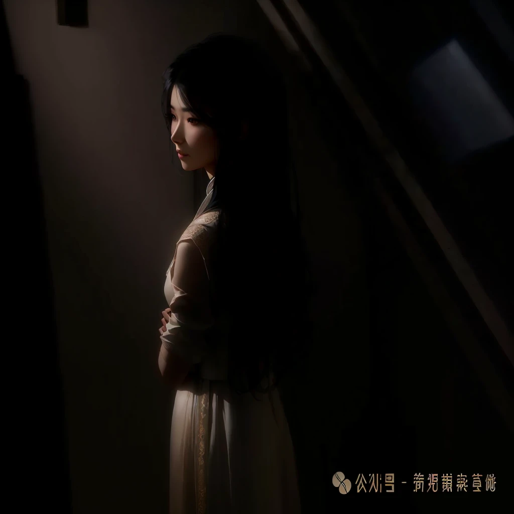 Arav woman standing in a dark room with a window, Inspired by Xia Shuwen, Promotional stills, Portrait soft low light, low - light photography, Inspired by Cheng Jiasui, Inspired by Tang Yifen, by Xia Yong, 7 0 mm. Dramatic Lighting, low - light photography, low-light photograph, 8k 50mm iso 10