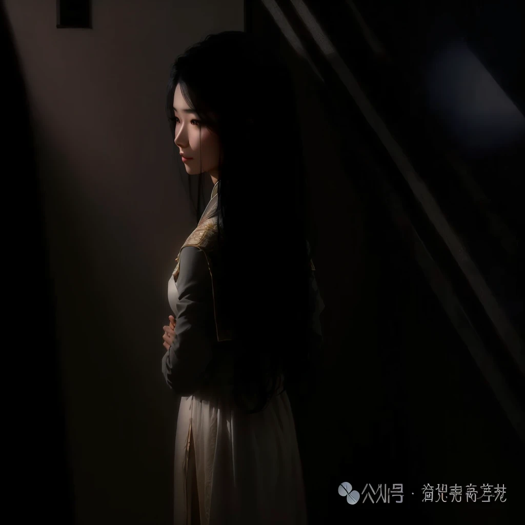 Arav woman standing in a dark room with a window, Inspired by Xia Shuwen, Promotional stills, Portrait soft low light, low - light photography, Inspired by Cheng Jiasui, Inspired by Tang Yifen, by Xia Yong, 7 0 mm. Dramatic Lighting, low - light photography, low-light photograph, 8k 50mm iso 10