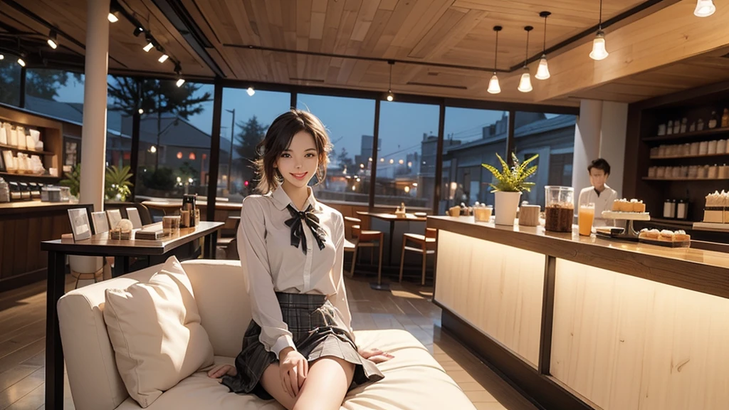 ((((((夜の暗いInside the Starbucks store))))))
(((((((The night view can be seen from the window)))))))
(((((Warm indirect lighting or candlelight)))))
((((Inside a store with many people))))
8K、RAW Photos、Highest quality、Super detailed、Super Resolution、Ultra HD、8K壁紙、Amazing details
((A girl in a blazer uniform ((White blouse with formal collar, Blue Blazer,
Red Check Skirt, Red checkered ribbon on blouse)), Complete limbs, Full Finger, ))
(((((((Inside the Starbucks store、16-year-old high school girl)))))))、((((((Sit down and eat cake、Drink coffee、smile))))))、((Heart Necklace))
Modern interior:The chic design of the furniture and interior is arranged.、Creating a sophisticated space。
Soothing music:Relaxing jazz and acoustic background music、Enhances the mood at night。
Comfortable seats:Cushioned sofas and armchairs are provided.、You can stay comfortable even for long periods of time.。
Warm colours:Brown or beige、Warm colors such as deep green are used.、Creates a calm atmosphere。
Large windows:外の夜景を楽しめるLarge windowsがあり、It blends in with the city's nightscape.。
Green Interior:Potted plants are appropriately placed、Creates a natural and relaxing atmosphere。
artwork:Artworks and photographs by local artists are on display.、Enhances the atmosphere in the store。
Fragrance production:Coffee and cinnamon、The aroma of vanilla fills the store、Increases comfort。
Open Kitchen:バリスタの仕事が見えるOpen Kitchenがあり、You can also enjoy the work scenery.。
Unique Decoration:The decorations are themed according to the season.。
Community Table:A large table is installed.、You can also enjoy interacting with other guests.。
Private room space:There are private rooms and partitions to ensure privacy.、Ideal for those who want a quiet stay。
High-quality tableware:Stylish cups and plates are used、Enhances the appeal of your drinks and food。
Display Area:Coffee beans, mugs and other related products are displayed tastefully.。
Eco-friendly initiatives:Eco-friendly materials and recycling programs are implemented。
Friendly staff:Warm and friendly customer service、Increases in-store comfort。
Seasonal Menu:Seasonal special drinks and food are offered.、There's always something new to enjoy。
Acoustic Live:Occasional live performances and events、Create a special evening atmosphere。
8K、RAW Photos、Highest quality、masterpiece:1.2、Super detailed、Super Resolution、Ultra HD、8K壁紙、Amazing details、Photorealistic:1.4、Having fun by the water、Full Body Shot、Full body photo、High-resolution RAW color photos、Professional photos、A scene full of emotion、Very detailed and beautiful、Ultra HD、8K壁紙、Amazing details、Huge file sizes、Highly detailed beautiful girls、Highly detailed face Highly detailed eyes、Extremely realistic skin、 Highly detailed fingers, Highly detailed nose, Highly detailed mouth, Perfect Anatomy, Highly detailed background, Highly detailed clothing, Teen, cute女の子, Famous Japanese Idols, cute, Realistic body, Slender, White skin, Glowing Skin, Slim body, Realistic Face, Delicate eyes, double eyelid,